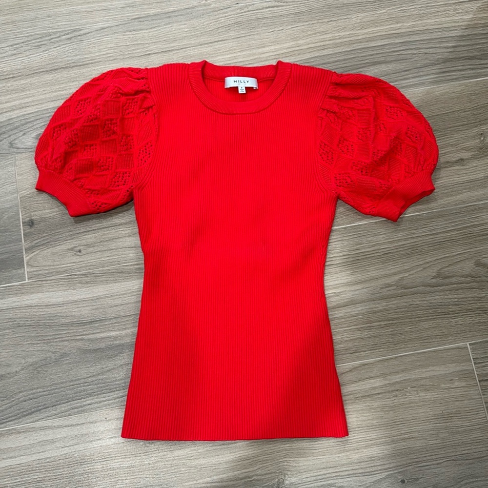 Milly short sleeve sweater size P